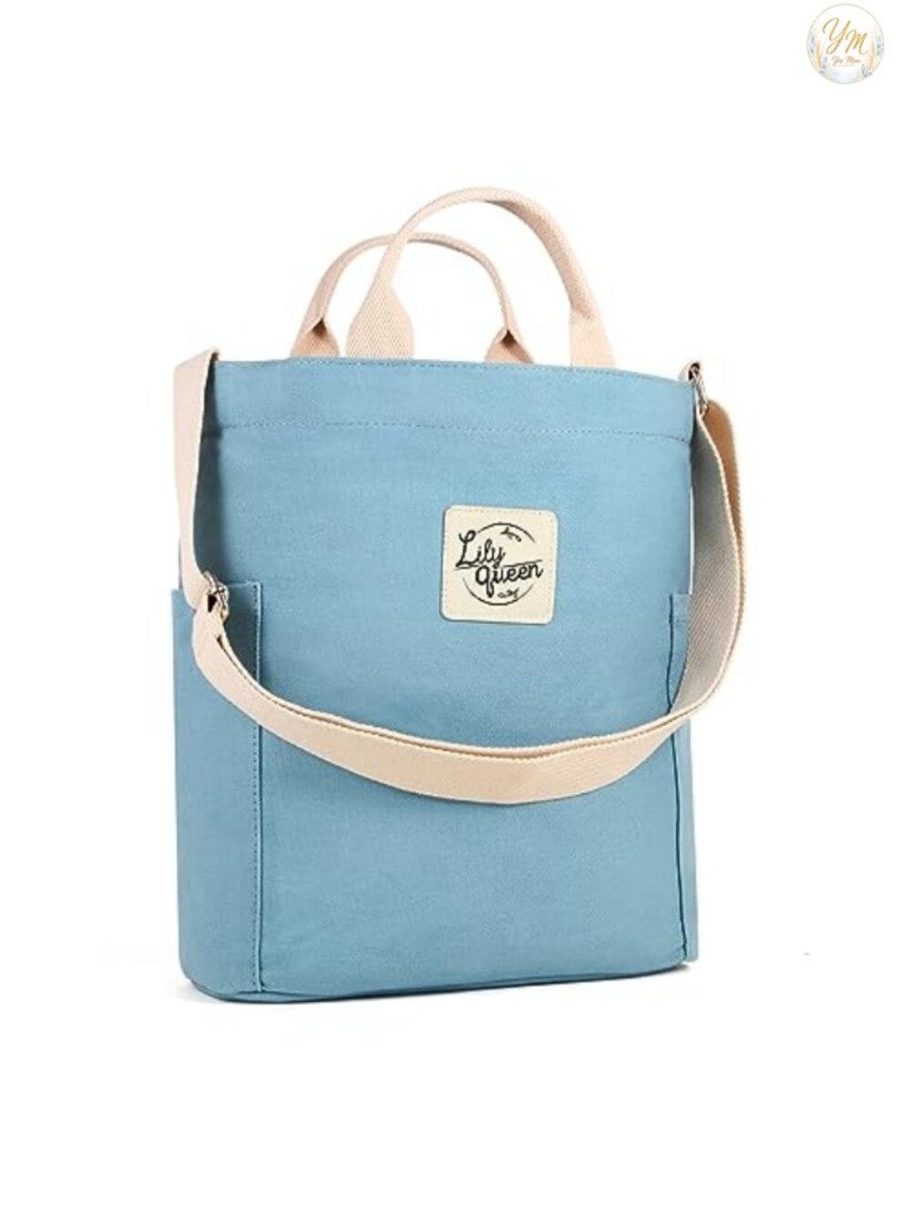 Canvas Tote for Women - Casual Shoulder Work Bag with Adjustable Strap